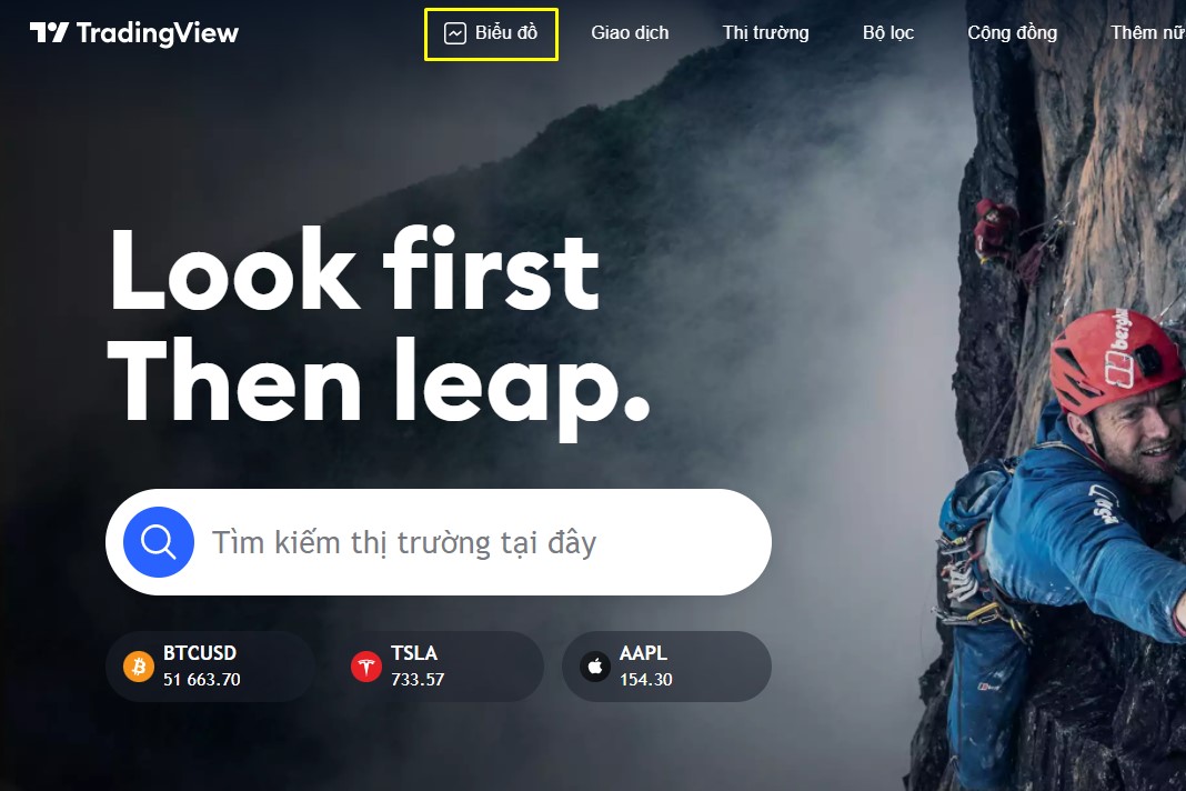 Chọn Biều đồ Tradingview